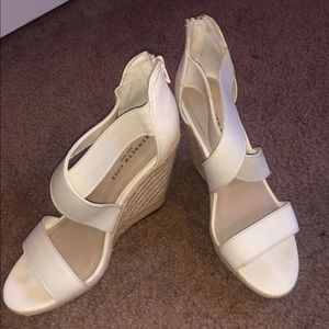White Kenneth Cole wedges